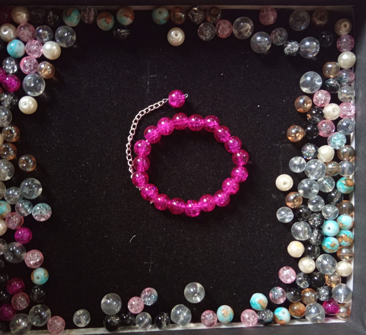 Dark Pink Handmadw Bracelet