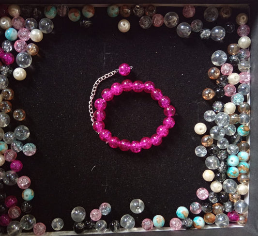 Dark Pink Handmadw Bracelet
